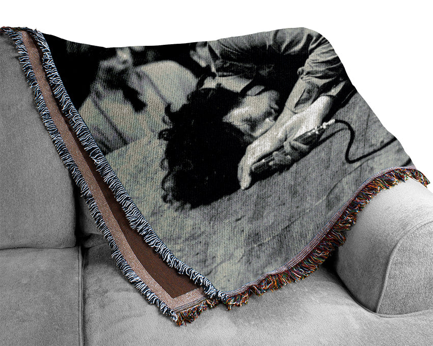 Jim Morrison Stage Woven Blanket