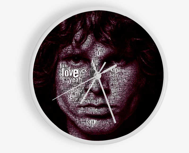 Jim Morrison Words Clock - Wallart-Direct UK