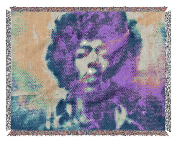 Jimi Hendrix Blur Woven Blanket