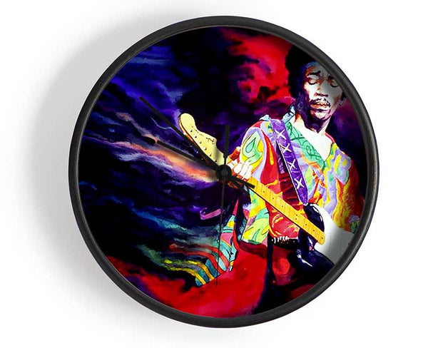 Jimi Hendrix Lightning Fast Clock - Wallart-Direct UK