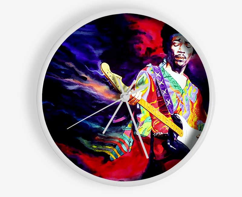 Jimi Hendrix Lightning Fast Clock - Wallart-Direct UK