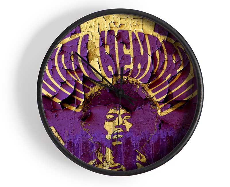 Jimi Hendrix Purple Haze Clock - Wallart-Direct UK