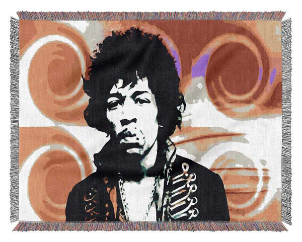 Jimi Hendrix Swirls Woven Blanket