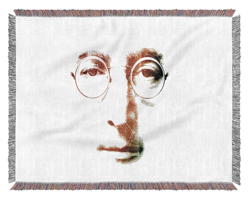 John Lennon Face Woven Blanket