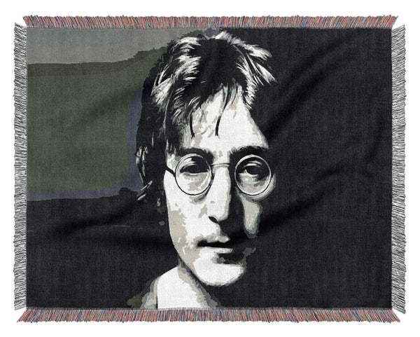 John Lennon Peace Woven Blanket