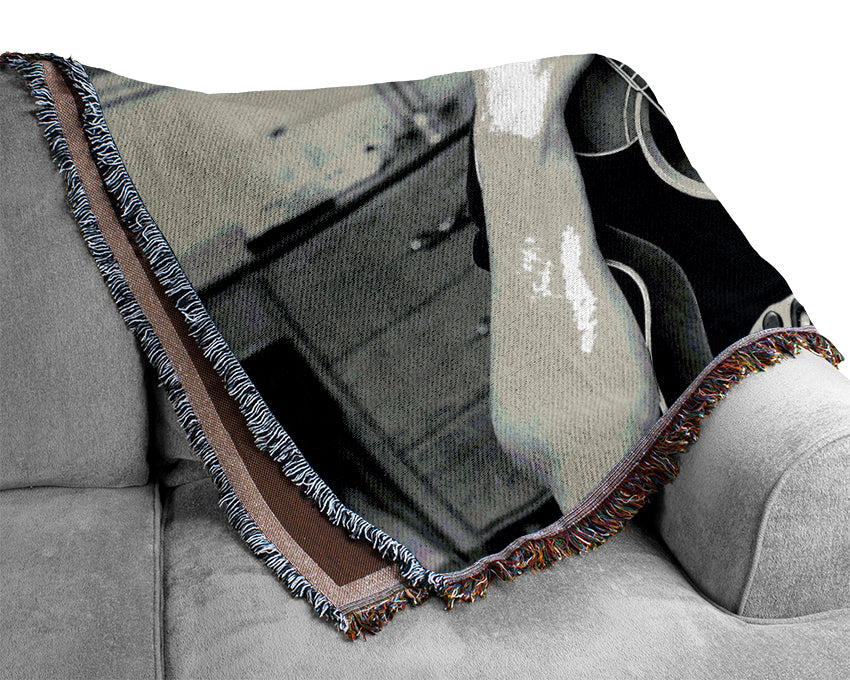 Johnny Cash Guitar Woven Blanket