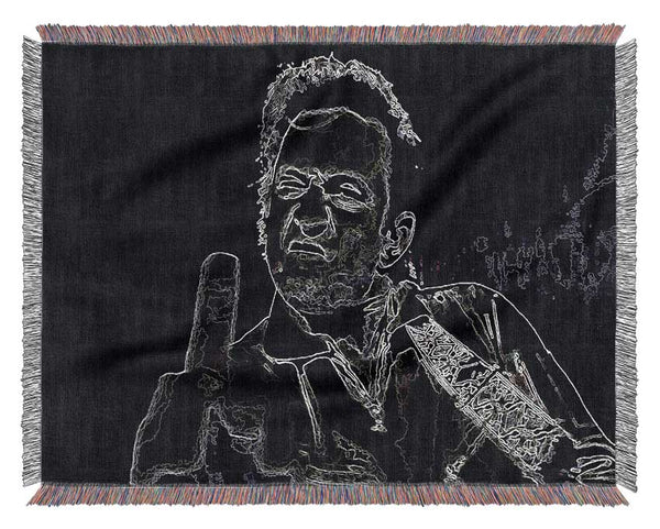 Johnny Cash Woven Blanket