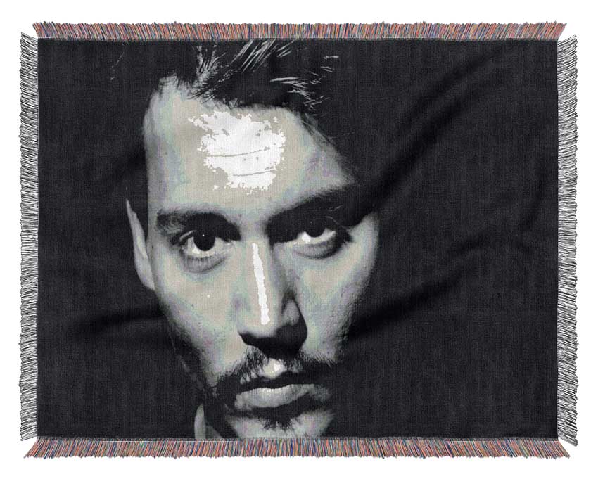 Johnny Depp Face Woven Blanket