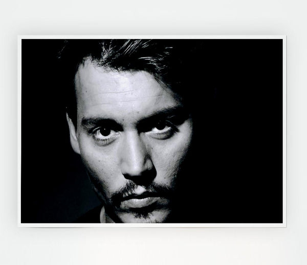 Johnny Depp Face Print Poster Wall Art