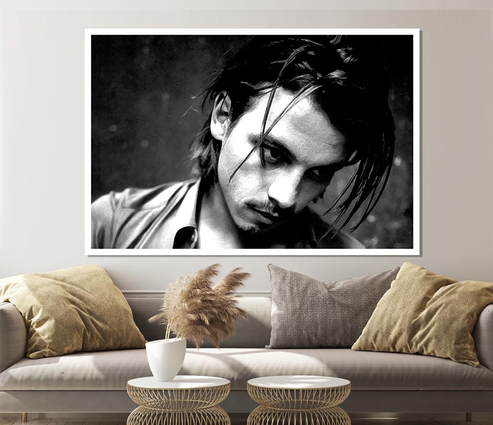 Johnny Depp Sexy Print Poster Wall Art