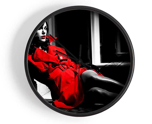 Kiera Knightley Red Clock - Wallart-Direct UK