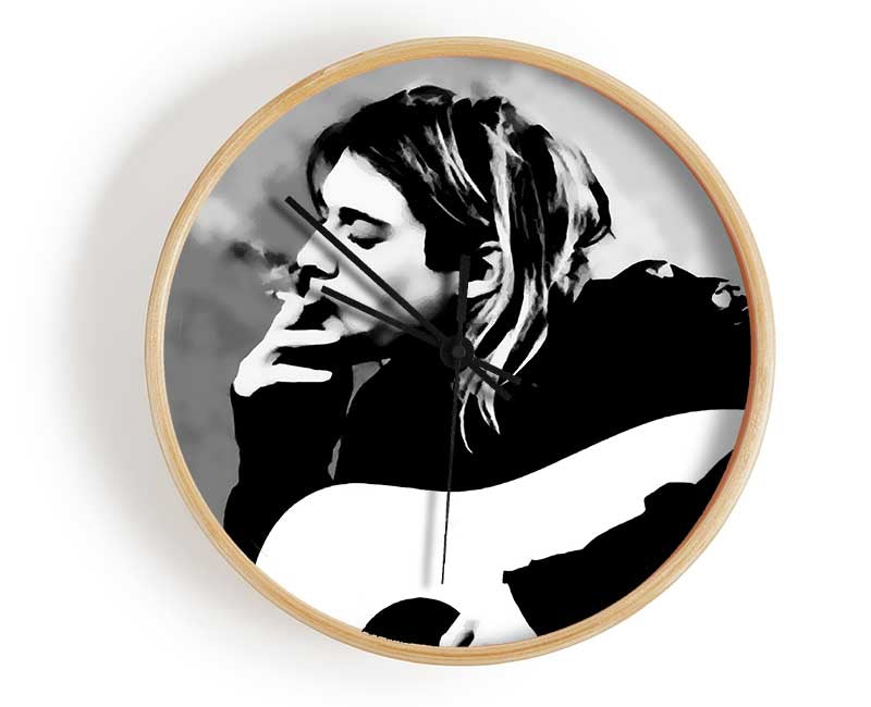 Kurt Cobain Guitar Smoke Clock - Wallart-Direct UK