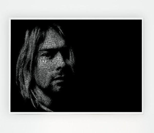 Kurt Cobain Portrait Print Poster Wall Art