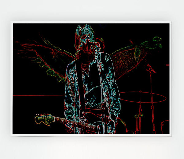 Kurt Cobain Print Poster Wall Art