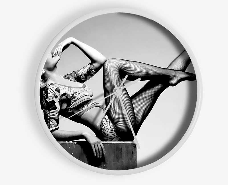 Kylie Minogue Legs B n W Clock - Wallart-Direct UK