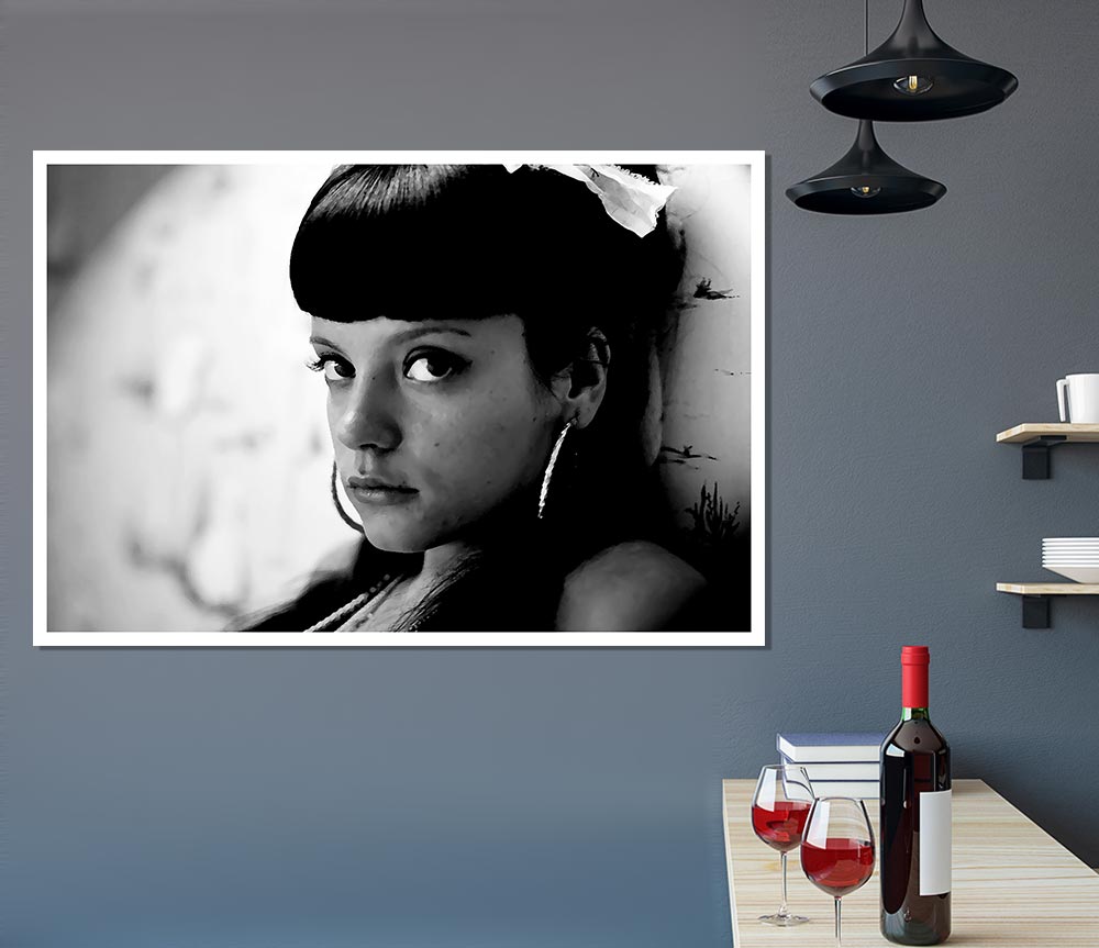 Lily Allen B N W Print Poster Wall Art