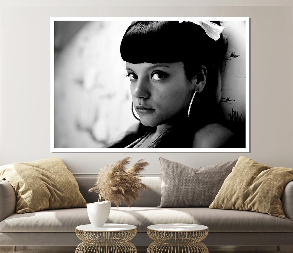 Lily Allen B N W Print Poster Wall Art