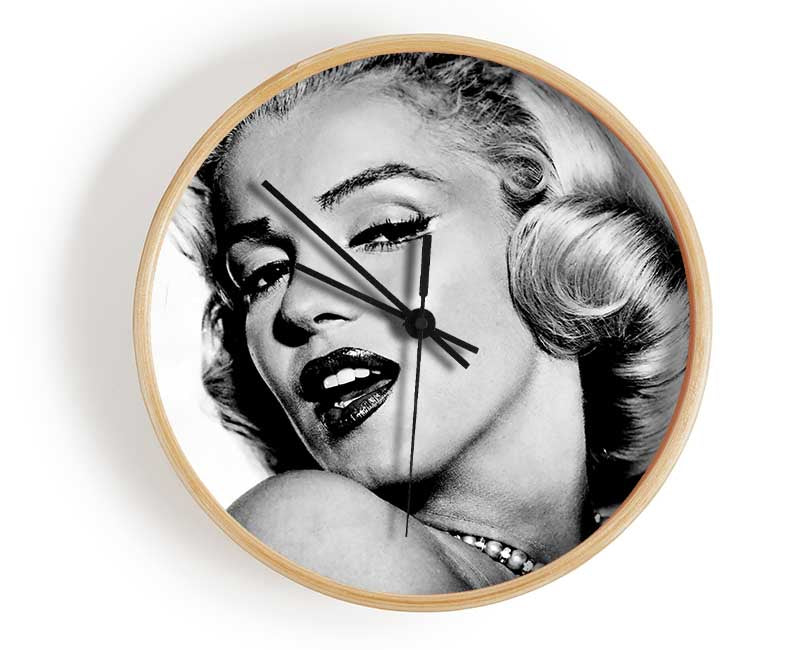 Marilyn Monroe Black And White Clock - Wallart-Direct UK