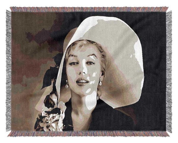 Marilyn Monroe Classic Hat Woven Blanket