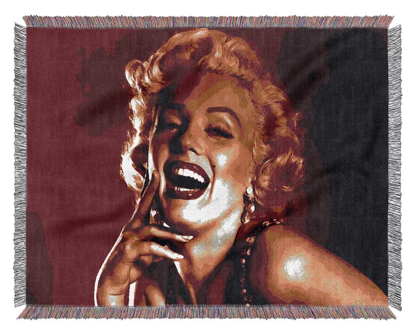 Marilyn Monroe Gold Woven Blanket