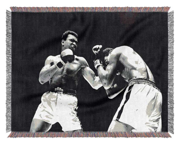 Muhammad Ali Fist Of Power Woven Blanket