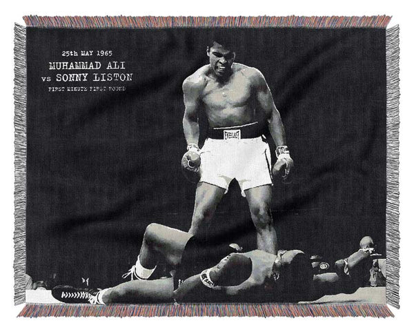 Muhammad Ali Mighty Fist Woven Blanket