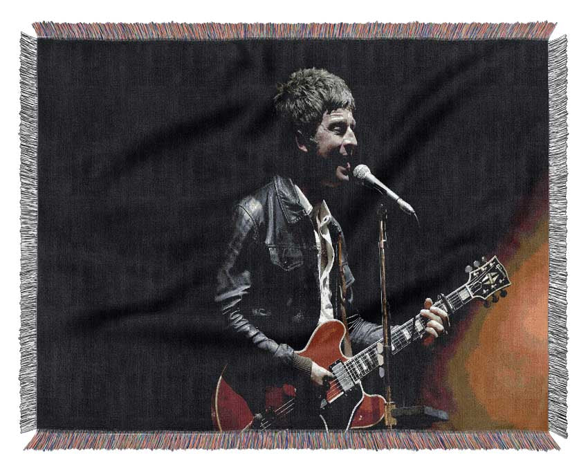 Noel Gallagher On Stage Woven Blanket