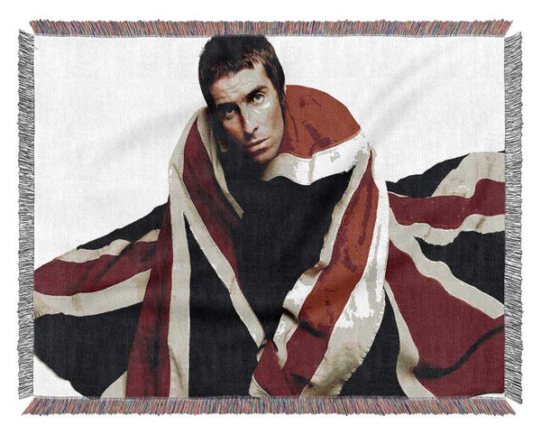 Oasis Liam Gallagher Flag Woven Blanket