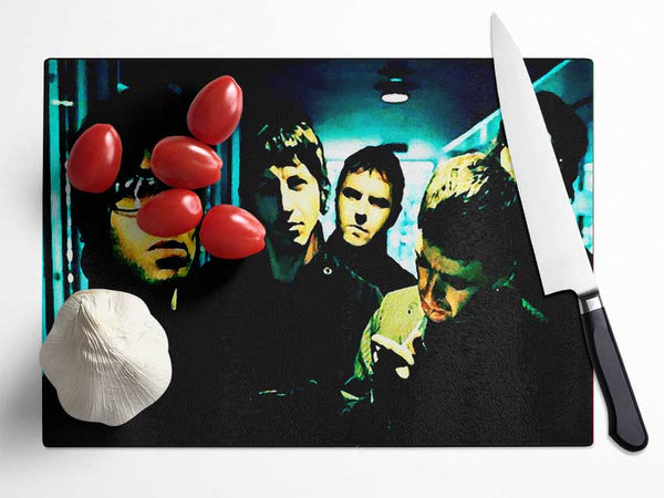 Oasis Lift Liam n Noel Glass Chopping Board