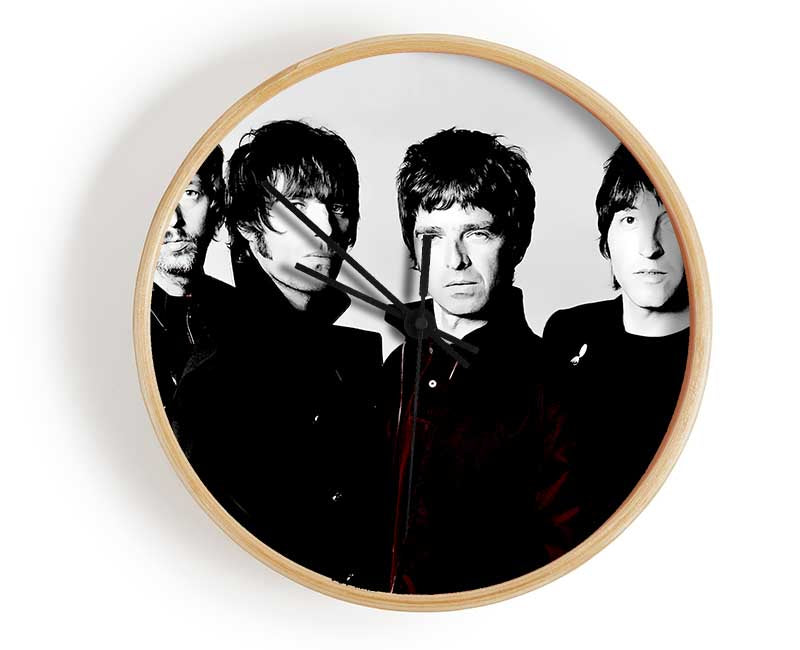 Oasis Noel Red B n W Clock - Wallart-Direct UK