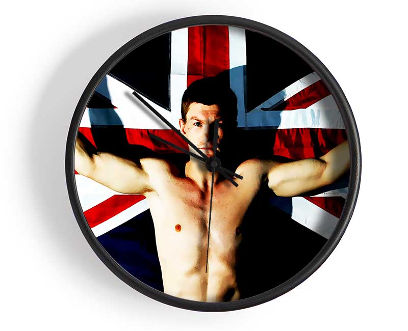 Ricky Hatton British Flag Clock - Wallart-Direct UK