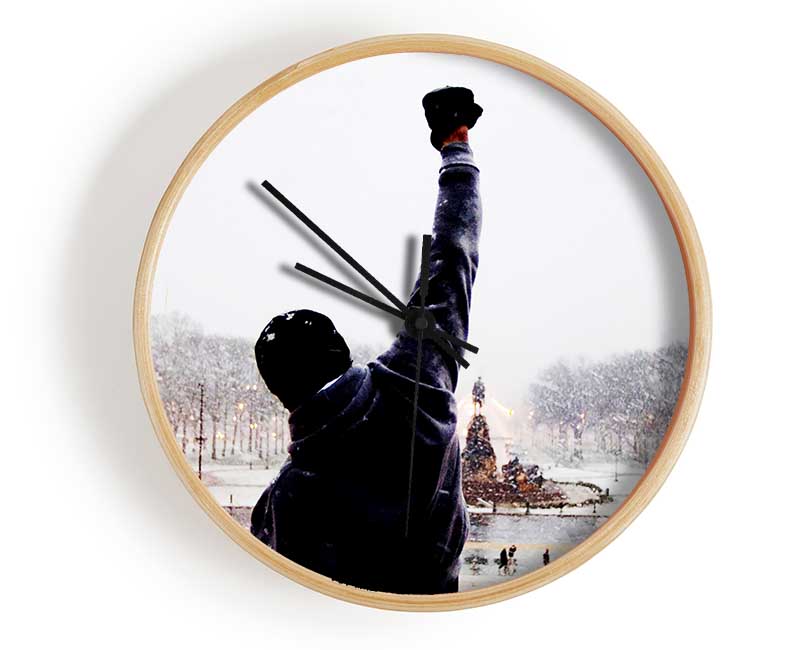 Rocky Balboa On The Steps Clock - Wallart-Direct UK