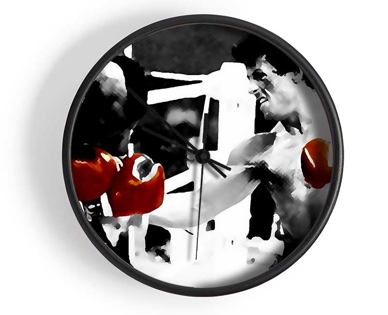 Rocky 3 Red Boxing Gloves Clock - Wallart-Direct UK