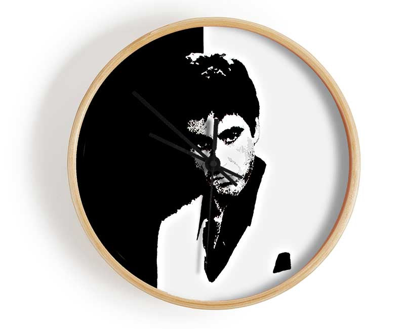 Scarface B n W Clock - Wallart-Direct UK