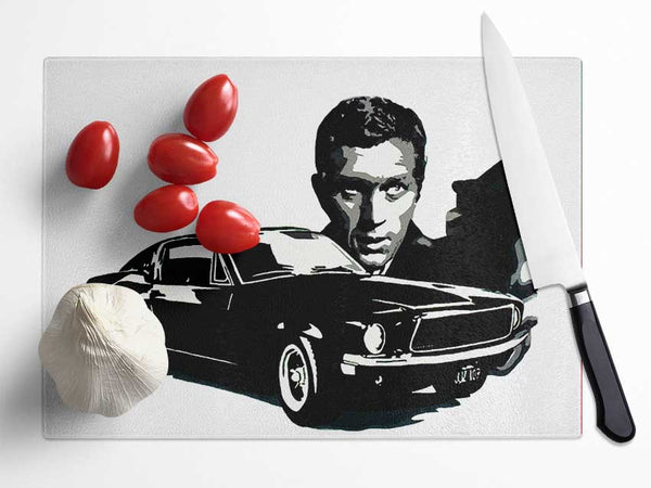 Steve Mcqueen Bullitt Glass Chopping Board