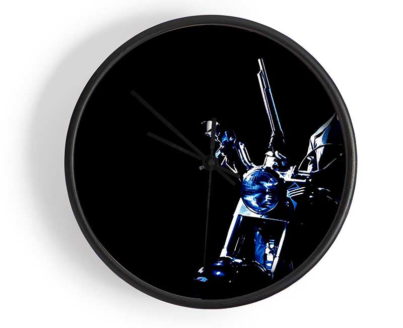 Terminator Bike Blue Clock - Wallart-Direct UK