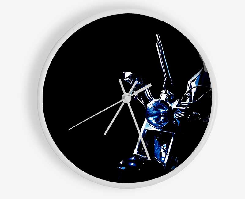 Terminator Bike Blue Clock - Wallart-Direct UK