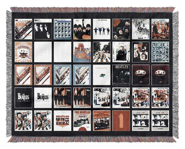 The Beatles Album Cover Woven Blanket