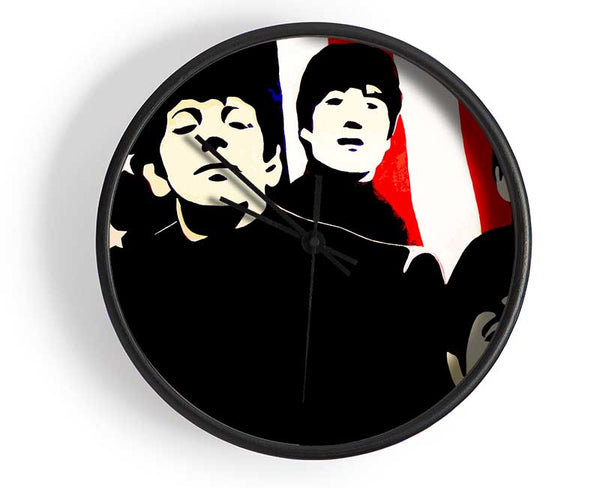 The Beatles American Flag Clock - Wallart-Direct UK