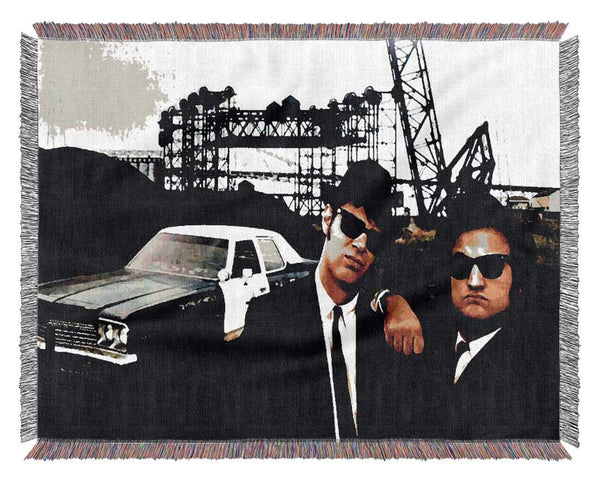 The Blues Brothers Police Car Woven Blanket