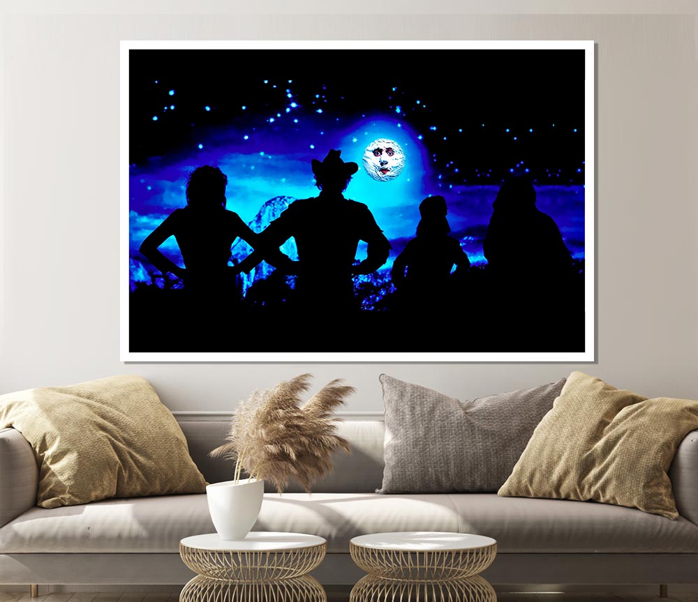 The Mighty Boosh Moon Face Print Poster Wall Art