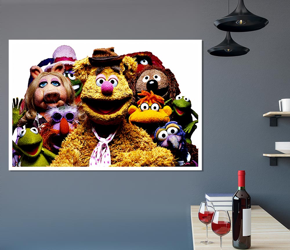 The Muppets Crew Retro 1970S Print Poster Wall Art