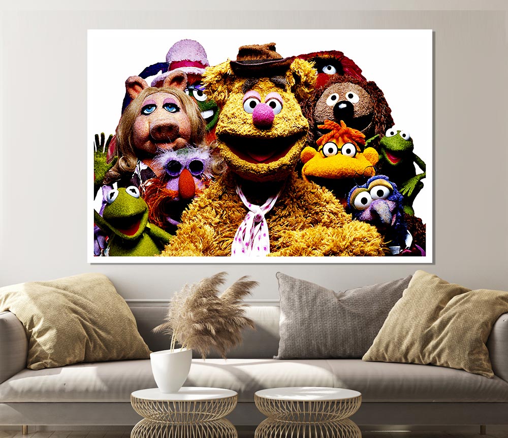 The Muppets Crew Retro 1970S Print Poster Wall Art