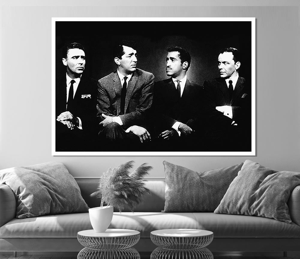 The Rat Pack B N W Print Poster Wall Art