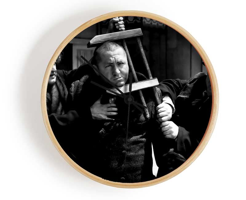 The Three Stooges Head Clamp Clock - Wallart-Direct UK