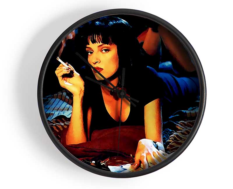 Uma Thurman Is Mia Pulp Fiction Clock - Wallart-Direct UK