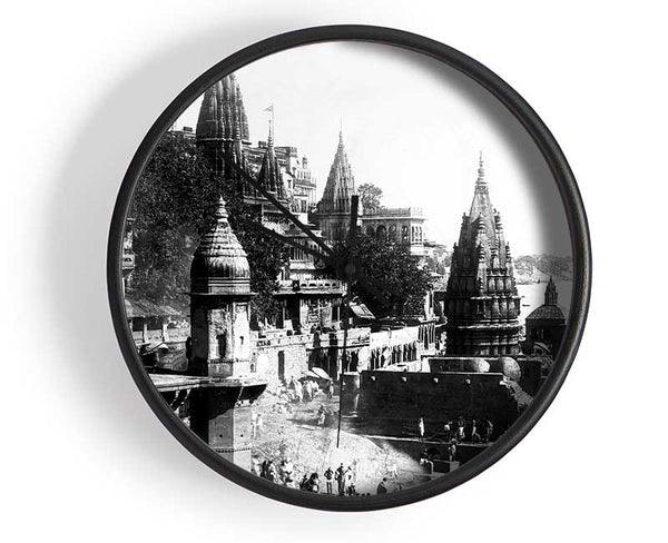 Benares Varanasi India 1922 Clock - Wallart-Direct UK