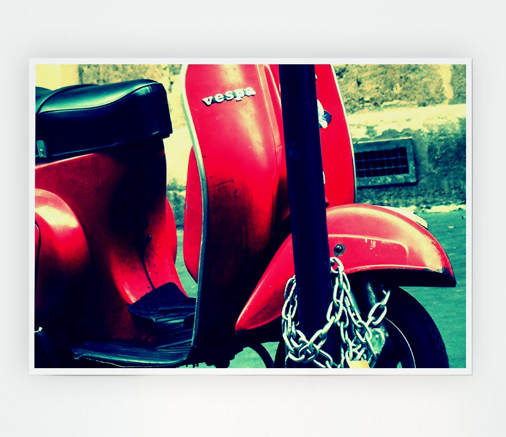 Vespa Print Poster Wall Art