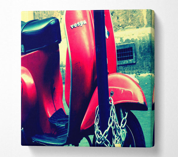 Picture of Vespa Square Canvas Wall Art