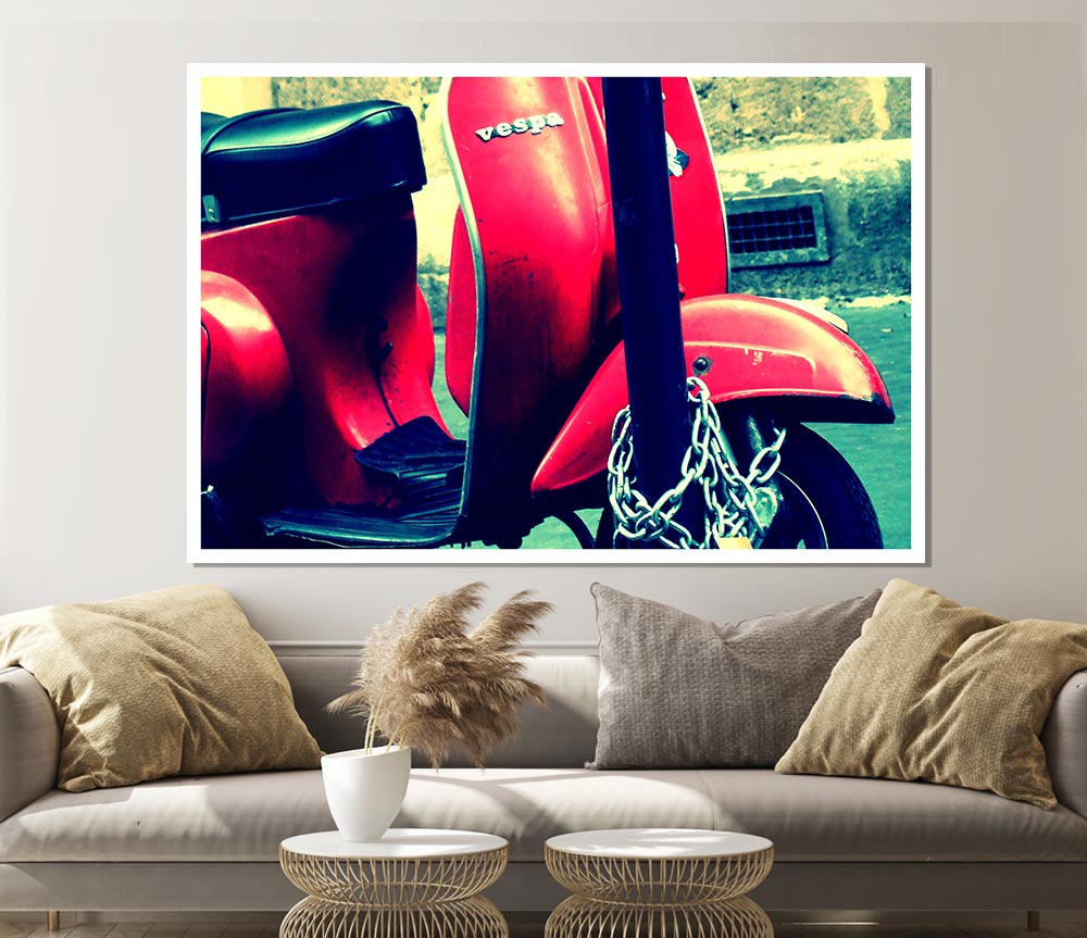 Vespa Print Poster Wall Art